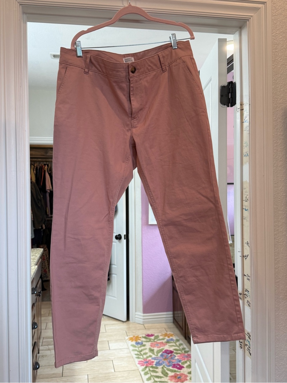 Women’s Market and Rose, Rose Pink Chino Pants 18W